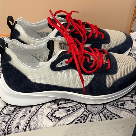Dior Blue and Gray B25 Runner Sneakers - Picture 8 of 11
